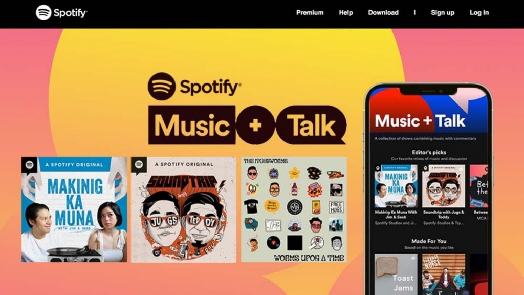 Spotify lanzó mundialmente Music + Talk.